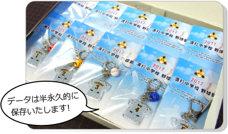 データは半永久的に保存します！