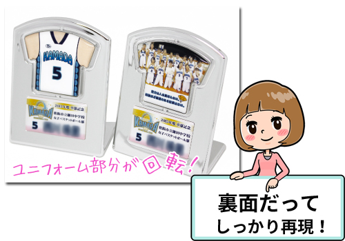 裏面もしっかり再現回転型スタンド