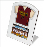 商品番号：KS-03、オリジナルユニフォーム型回転スタンド(シルバー)