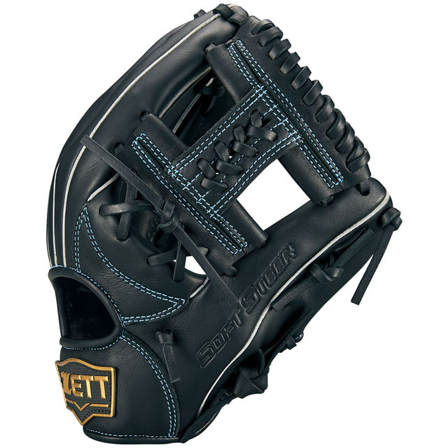 ZETT 黒 野球グローブ (軟式用) 新品】 ゼット 少年軟式グローブ / オールラウンド用 無料型付け