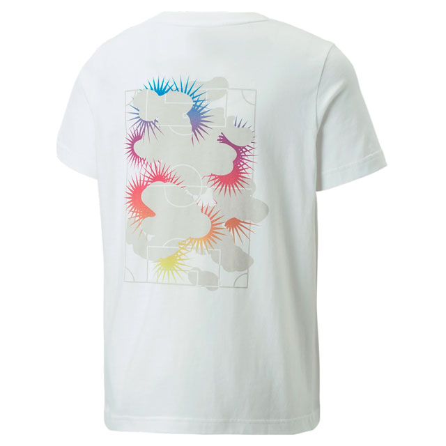 プーマ サッカー ウェア ジュニア Neymar Jr Thrill グラフィック 半袖 Tシャツ ホワイト Puma22ss 05 スポーツサクライ スポサク公式通販サイト 大阪のサッカー フットサル専門店