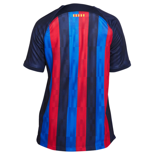 ナイキ ジュニア Fc バルセロナ 22 23 スタジアム ホーム オブシディアン サッカー レプリカユニフォーム 半袖 Nike22su Dj7851 452 スポーツサクライ スポサク公式通販サイト 大阪のサッカー フットサル専門店