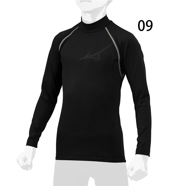 23%OFF ミズノ 少年用 裏起毛 ハイネック アンダーシャツ 長袖 野球