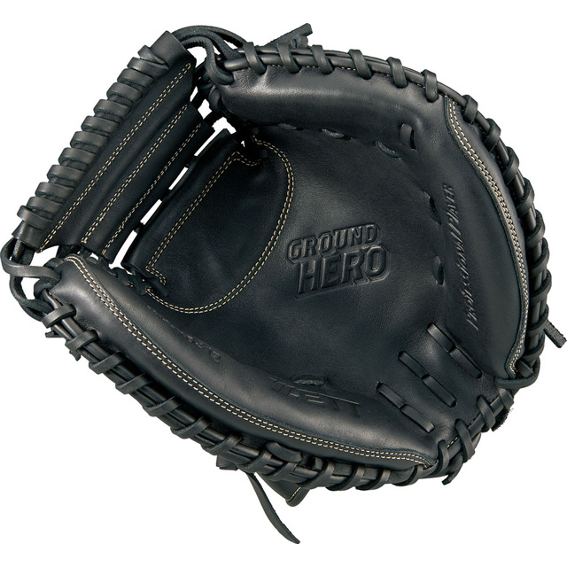 【特大SALE】ZETT GROUND HERO 黒グローブ キャッチャーミット ZETT GROUND HERO 黒 グローブ キャッチャーミット（少年 軟式