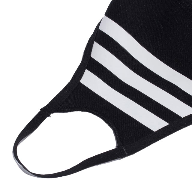 アディダス マスク フェイスカバー 3Stripes 3枚組 スリーストライプス ブラック ZH010HF7045 /スポーツサクライ