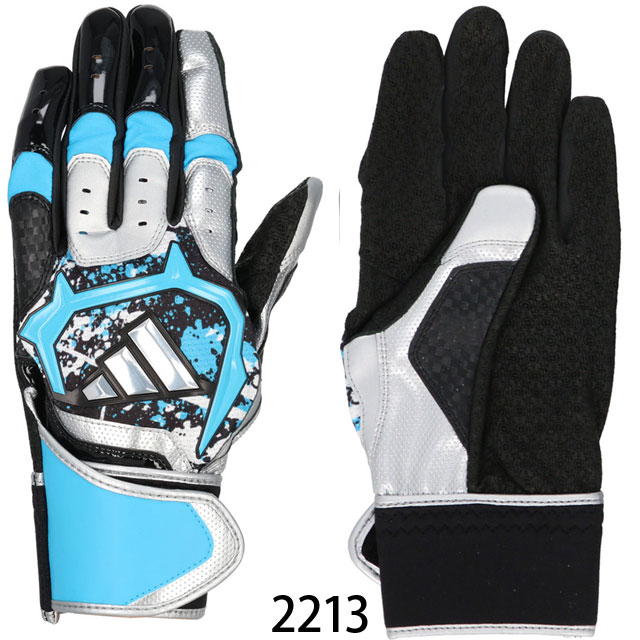 新品　アディダスバッティンググローブ両手アディダスAEROREADY 刺繍1円2025モデル アディダス バッティンググローブ TOP1 両手用