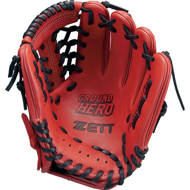 ZETT/ゼット 限定 少年軟式グラブ グランドヒーロー レッド
