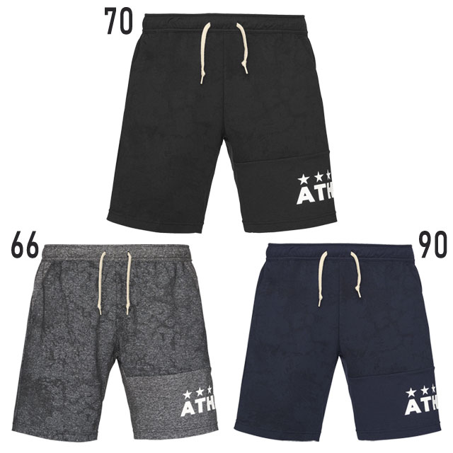 ATHLETA] サッカー ハーフパンツ ネイビー ペイズリー柄 S