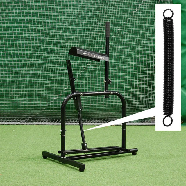 手動ピッチングマシン 2回使用 新品替バネ付(バッティングマシン)