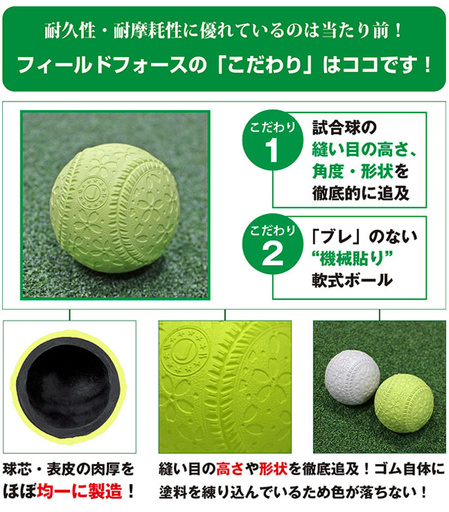 フィールドフォース ナイトボール M号 1ダース 12球 夜でも見やすい