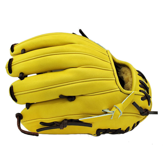 硬式野球グローブ ホワイトとイエロー ザナックス グローブ 硬式 野球 メーカー型付け済 左投げ限定
