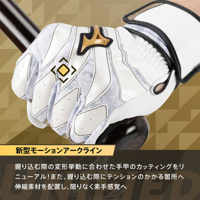 ミズノ バッティンググラブ モーションアークUF ミズノプロ 両手用
