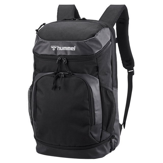 hummel （ヒュンメル） フィットネス・トレーニング バッグ・ケース チームバックパック 【ブラック】 HFB6153 90 デイパック・ザック エキップ ユニセックス 男性用・女性用 黒 2025SP {SK} ヒュンメル サッカー フットサル チーム バックパック 約35L ブラック