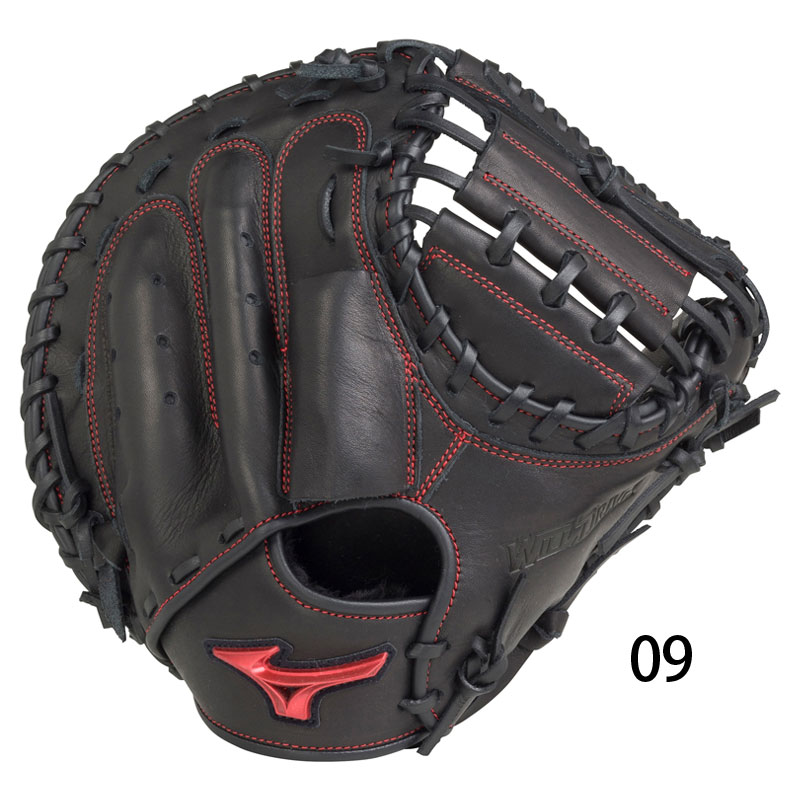 d*o様 Mizuno キャッチャーミット 黒/赤　軟式 MIZUNO（ミズノ）軟式用キャッチャーミット グローバルエリート