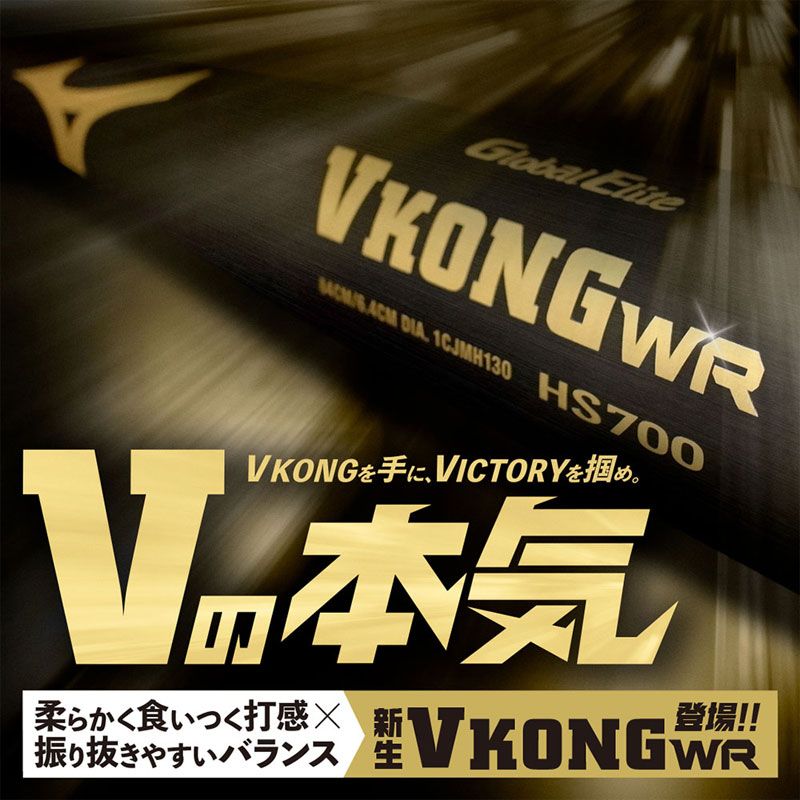 ミズノ 硬式バット 金属製 Vコング WR 新基準対応 グローバルエリート