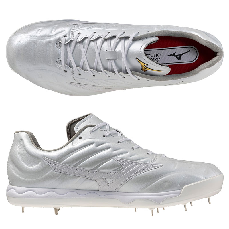ミズノ 金具スパイク 野球スパイク スピードレボプロ ミズノプロ 白