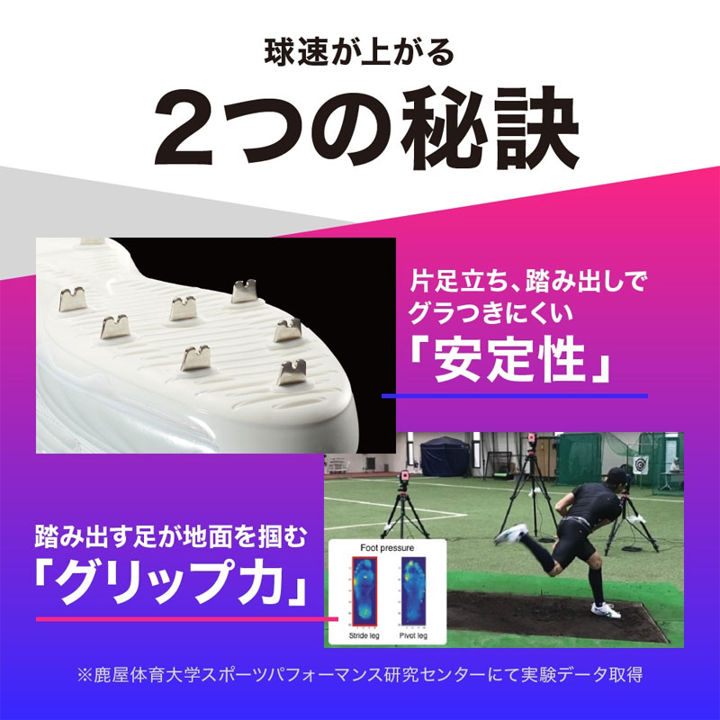 ミズノ 金具スパイク 野球スパイク スピードレボプロ ミズノプロ 白