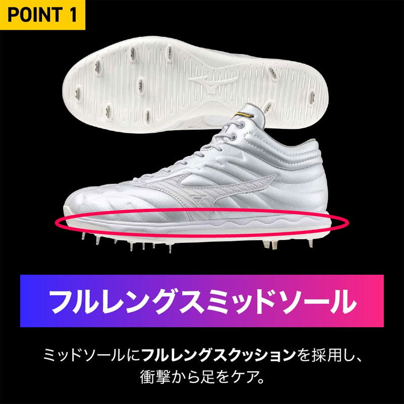 ミズノ 金具スパイク 野球スパイク スピードレボプロ ミズノプロ