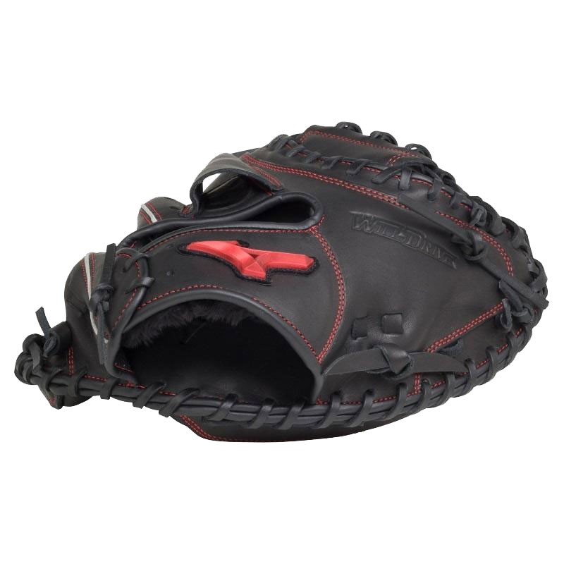 軟式野球用 赤と黒 キャッチャーミット ハタケヤマ 一般 軟式