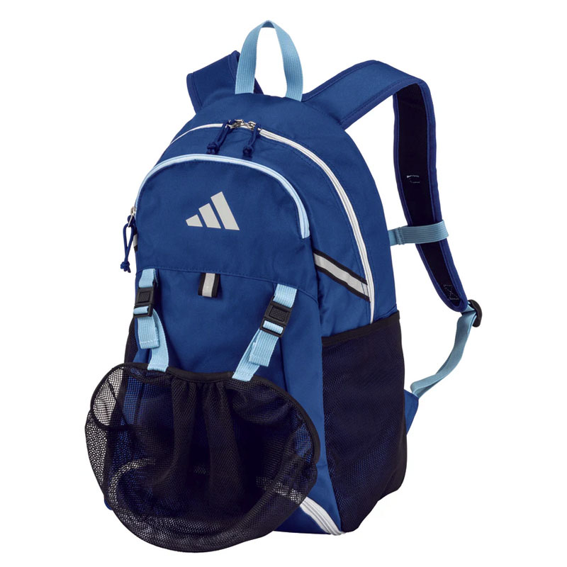 アディダス サッカー フットサル ボール用デイパック 約24L バックパック リュック ボールネット付き ブルー ADP43B