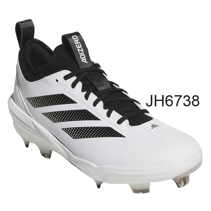 ADIZERO H1 スパイクシューズ ホワイト/ブラック アディダス 野球トレーニングシューズ アディゼロ インパクト