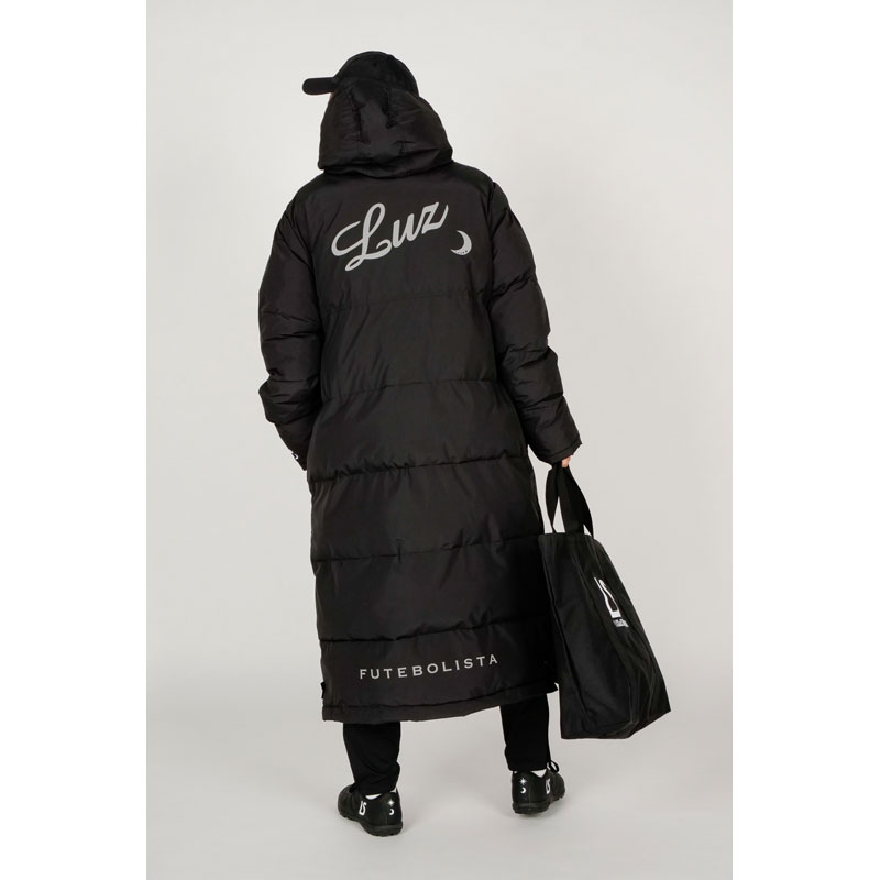 黒 フード付き ベンチコート LS Luz FUTEBOLISTA LUZeSOMBRA/ルースイソンブラ BENCH COAT ベンチコート ブラック