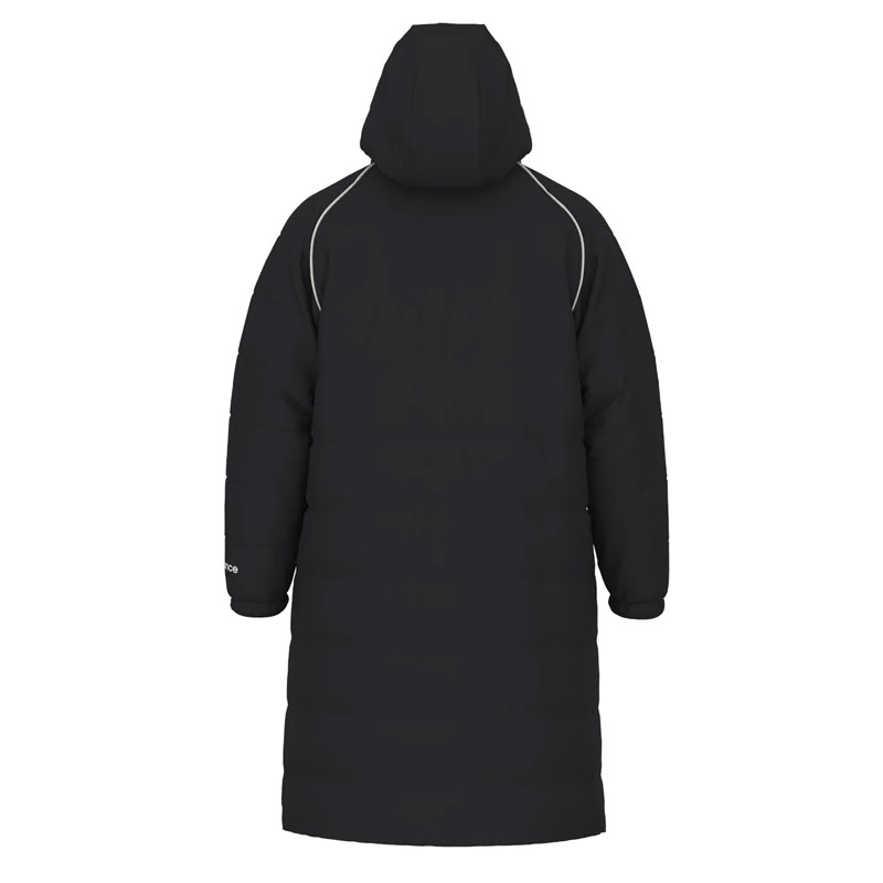 ニューバランス パデッドコート ロング ブラック サッカー フットサル ウェア ベンチコート AMJ53173-BK 39％OFF！ ニューバランス パデッドコート ロング ブラック サッカー