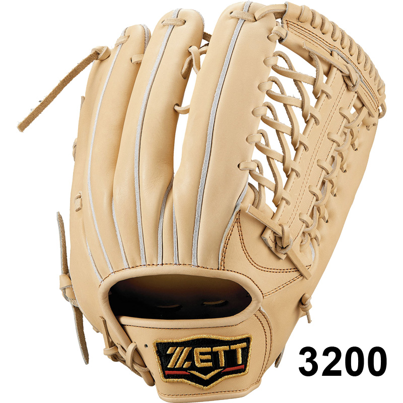 ZETT 硬式グローブ アイボリー 日本製 ZETT ゼット 野球 硬式 グローブ プロステイタス 外野手用 グラブ