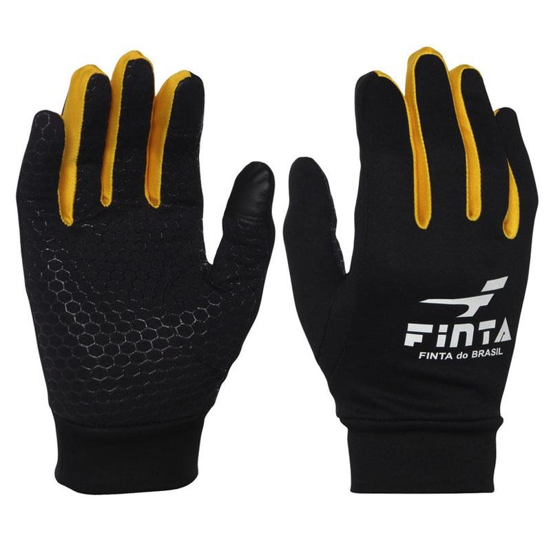 フィンタ ジュニア フィールドグローブ イエロー ホワイト サッカー フットサル 手袋 防寒 スマホ対応 FT3514JR-4100 ※返品・交換・キャンセル不可商品