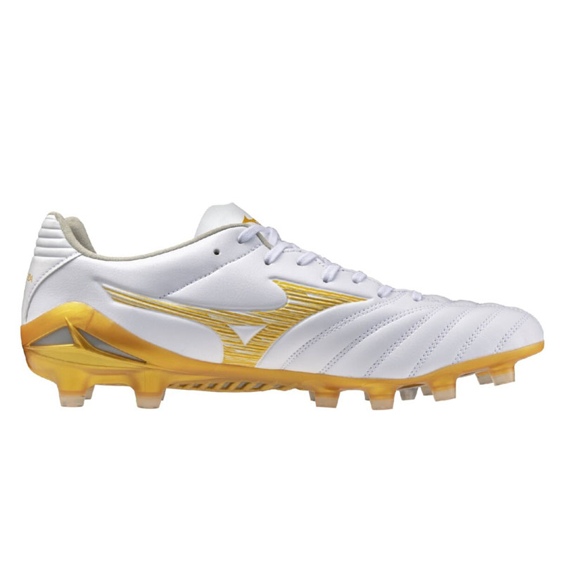 ミズノ モナルシーダ NEO 3 PRO ホワイト ゴールド サッカースパイク 土 人工芝 天然芝 mizuno2026Q1 P1GA262250 ミズノ モナルシーダ NEO 3 PRO ホワイト ゴールド サッカースパイク