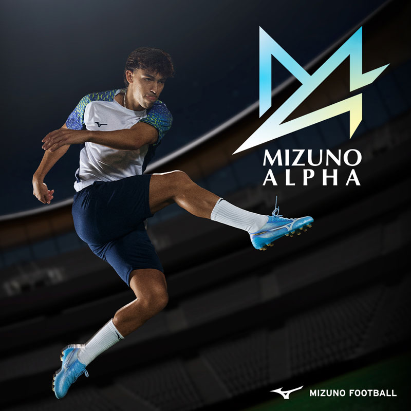 ミズノ ミズノアルファ 3 JAPAN ブルー サッカースパイク 土 人工芝