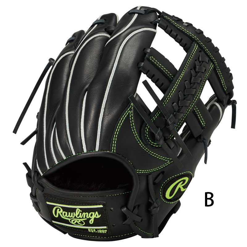Rawlings 少年 Wizzard02 サイズＬ軟式グローブ 黒/金 硬式 PRO PREFERRED Wizard #02 [外野手用] サイズ 12.25 | グラブ