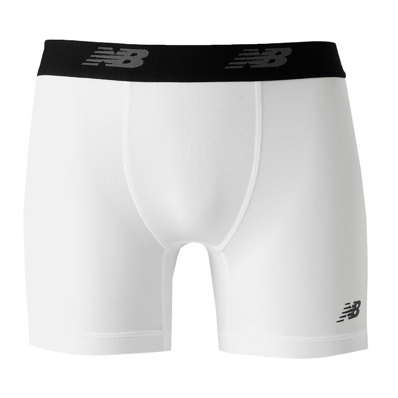 ニューバランス ジュニア ストレッチインナーパンツ ショート丈 スパッツ ホワイト JJPF7386-WT