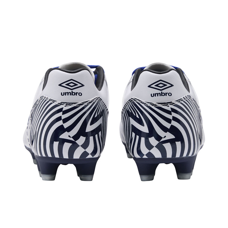 アンブロ アクセレイター +GAINA HG ホワイト ブルー サッカースパイク