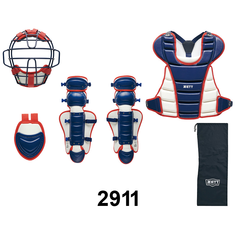 ZETT ゼット 限定 野球 少年軟式 ゴムソフト用 防具 4点セット