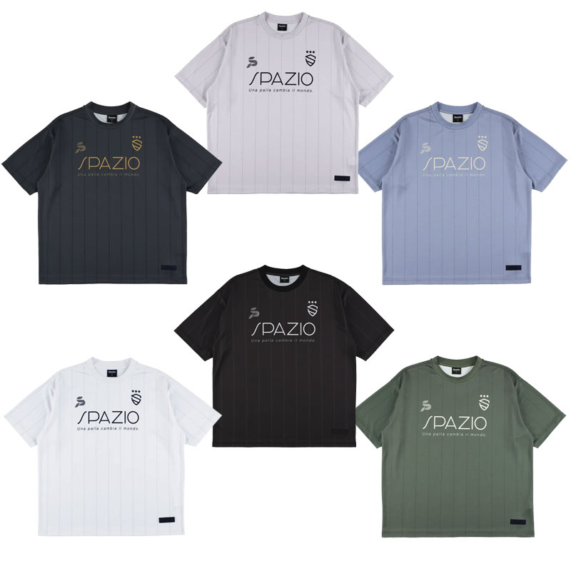 スパッツィオ ストライプ オーバーサイズ プラTシャツ サッカー
