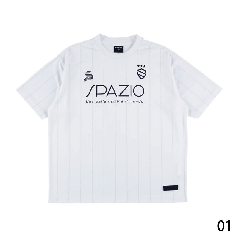 スパッツィオ ストライプ オーバーサイズ プラTシャツ サッカー