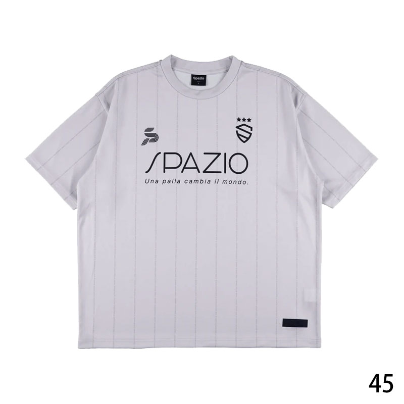 スパッツィオ ストライプ オーバーサイズ プラTシャツ サッカー