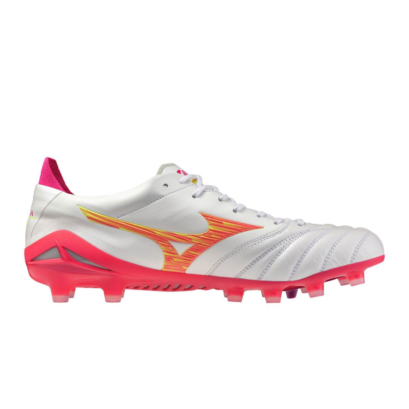 ミズノ モレリア NEO 4 JAPAN ホワイト ピンク サッカースパイク 土