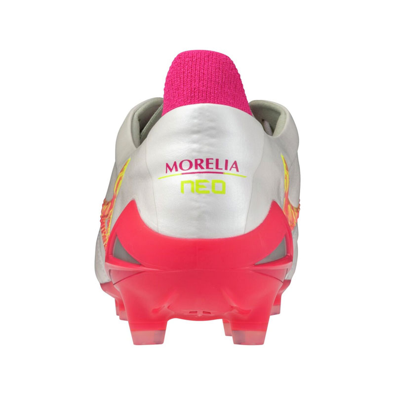 ミズノ モレリア NEO 4 JAPAN ホワイト ピンク サッカースパイク 土
