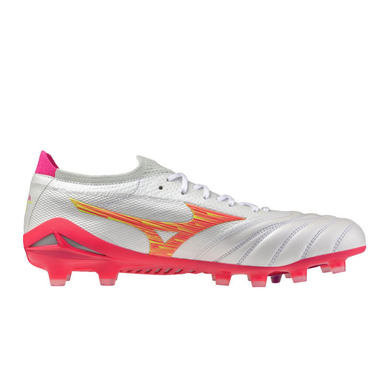 ミズノ モレリア NEO 4 β JAPAN ホワイト ピンク サッカースパイク 土