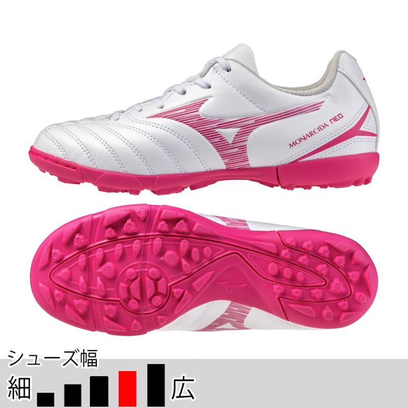 ミズノ モレリア NEO 4 β JAPAN ホワイト ピンク サッカースパイク 土
