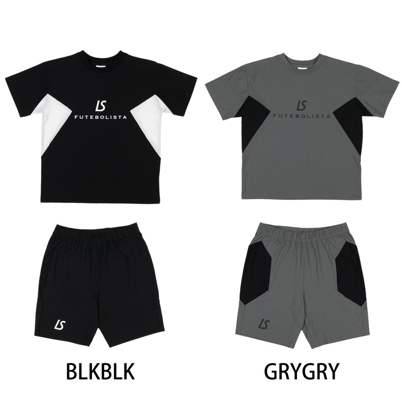 LUZeSOMBRA 長袖シャツ ショートパンツ 上下セット Sサイズ 白 黒 LUZeSOMBRA/ルースイソンブラ Jr LS LOGO DRY PRA SHIRT PANTS