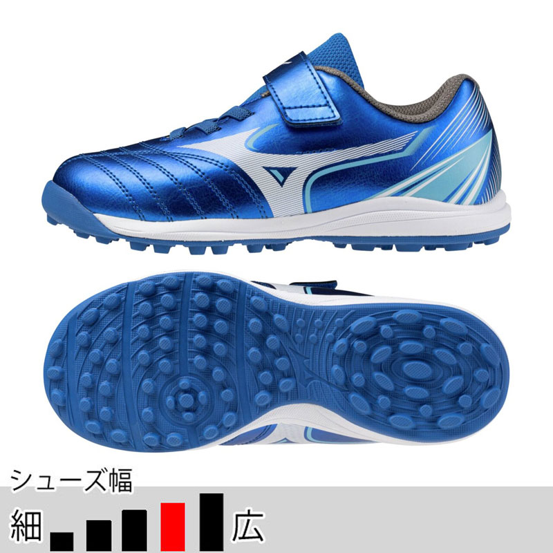 予約商品 3月19日頃入荷予定 ミズノ アレゴール SB AS ブルー ホワイト サッカー フットサル トレーニングシューズ トレシュー ベルクロ ワイドモデル mizuno2026Q1 P1GE252601