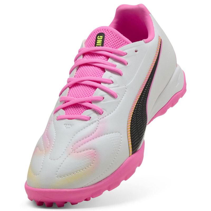 (新品)Puma スポーツシューズ ホワイト/ピンク プーマ ジュニア キング 20 マッチ TT+Mid Jr プーマホワイト サッカー