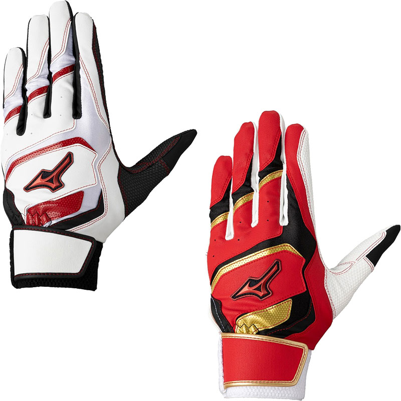 ミズノ 限定 少年用 バッティンググラブ WILL DRIVE RED 両手用 野球 手袋 ジュニア 少年用 小学生 1EJEY582