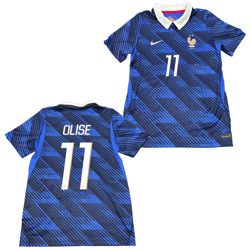 ナイキ ジュニア YTH フランス代表 FFF DF JSY STAD HOME S/S トップ #11 オリーセ サッカー レプリカ ユニフォーム ネーム入り IB5129-NUMBER-11