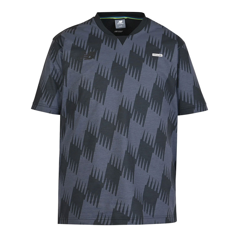 30％OFF！ ニューバランス グラフィック ショートスリーブシャツ ブラック サッカー フットサル ウェア MT6295YY-BK