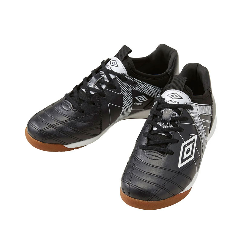 アンブロ ジュニア アクセレイター TR JR WIDE IN ブラック ホワイト サッカー フットサル インドア トレーニングシューズ ワイドモデル UF5SFCF2J