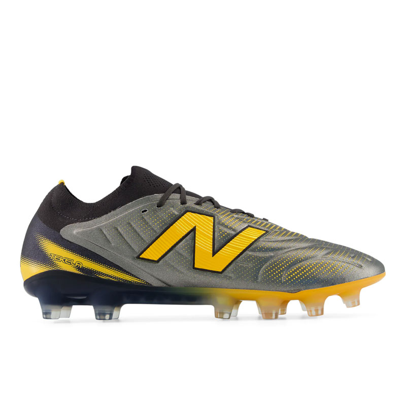 ニューバランス テケラ エリート Low HG/AG V5 シルバー オレンジ サッカースパイク 土 人工芝 NewBalance2026Q3 UT1HL8VL2E